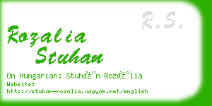 rozalia stuhan business card